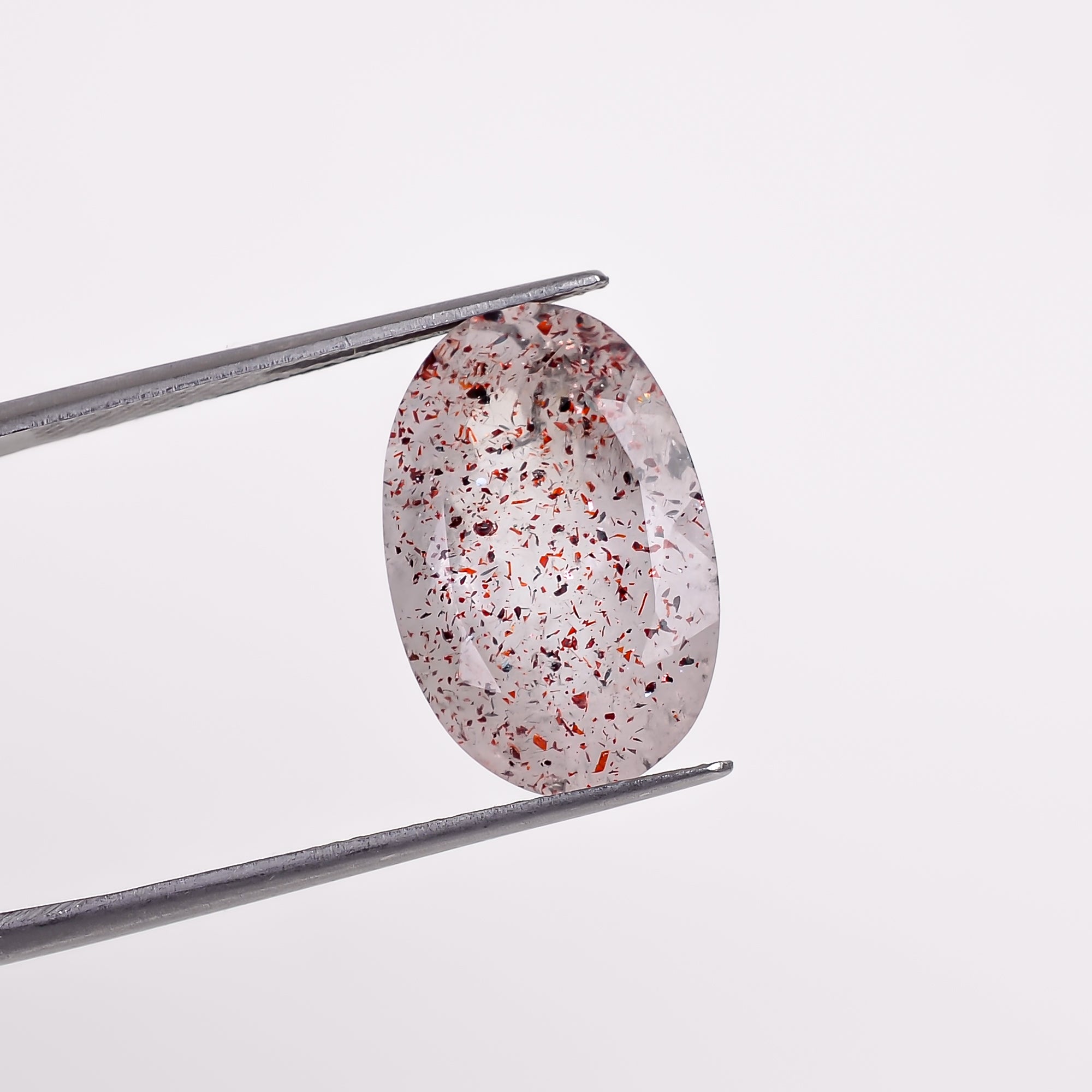 elestial quartz oval shape cut stone loose gemstone